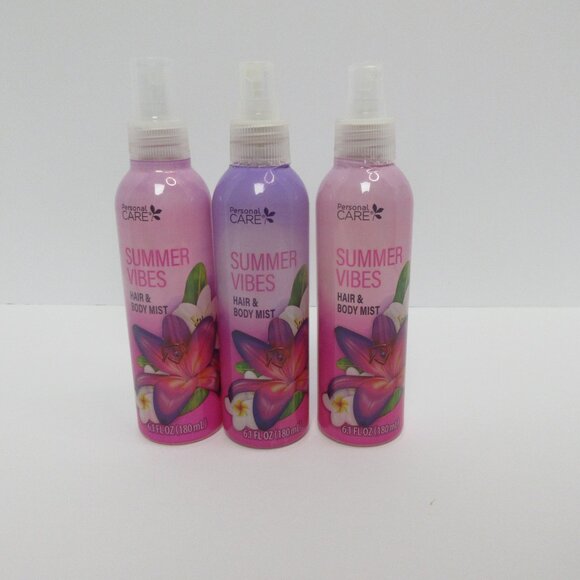 ( Lot 3) Personal.Care Summer Vibes Hair & Body Mist 6.1 Oz (180mL) Each - Picture 1 of 4